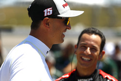 Graham Rahal, Rahal Letterman Lanigan Racing Honda, Helio Castroneves, Team Penske Chevrolet