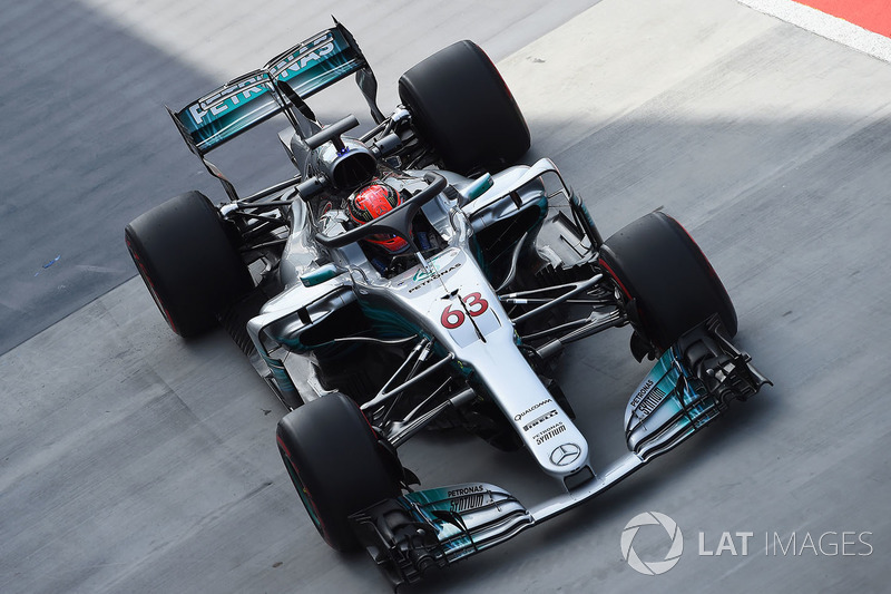 George Russell, Mercedes-Benz F1 W08 con el halo