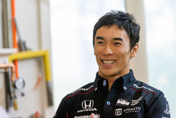 Takuma Sato sitting for Borg-Warner Trophy bust