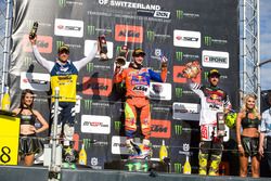 Podium: tweede plaats Gautier Paulin, eerste plaats Jeffrey Herlings, derde plaats Tony Cairoli