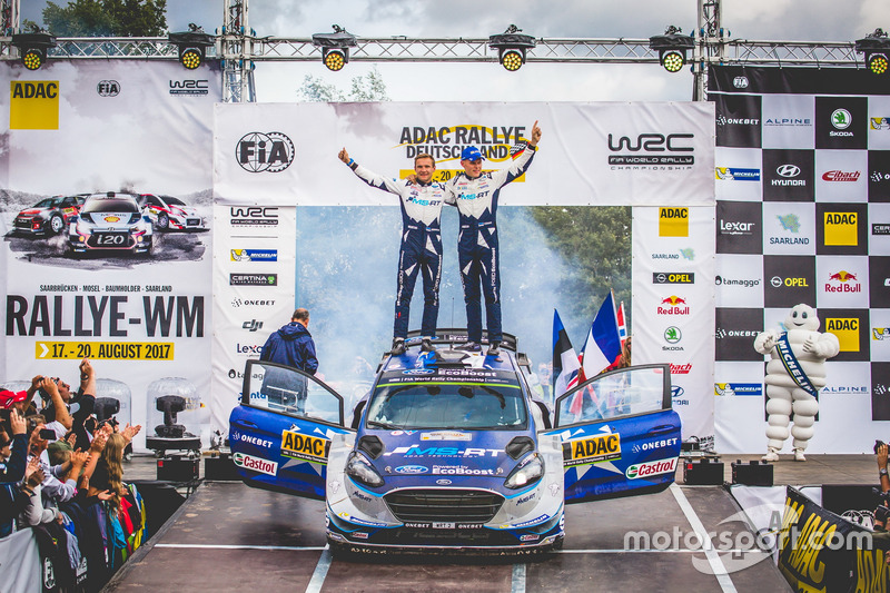 I vincitori del Rally Ott Tänak, Martin Järveoja, Ford Fiesta WRC, M-Sport