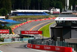 A scenic view of the run down to Eau Rouge