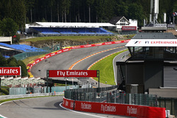 A scenic view of the run down to Eau Rouge