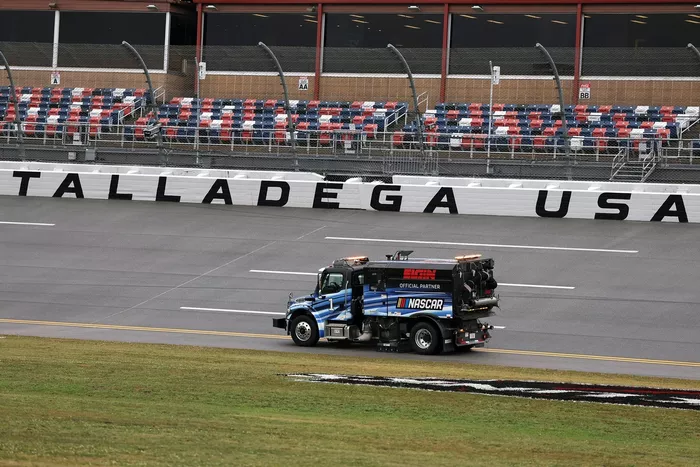 Track cleaning in progress