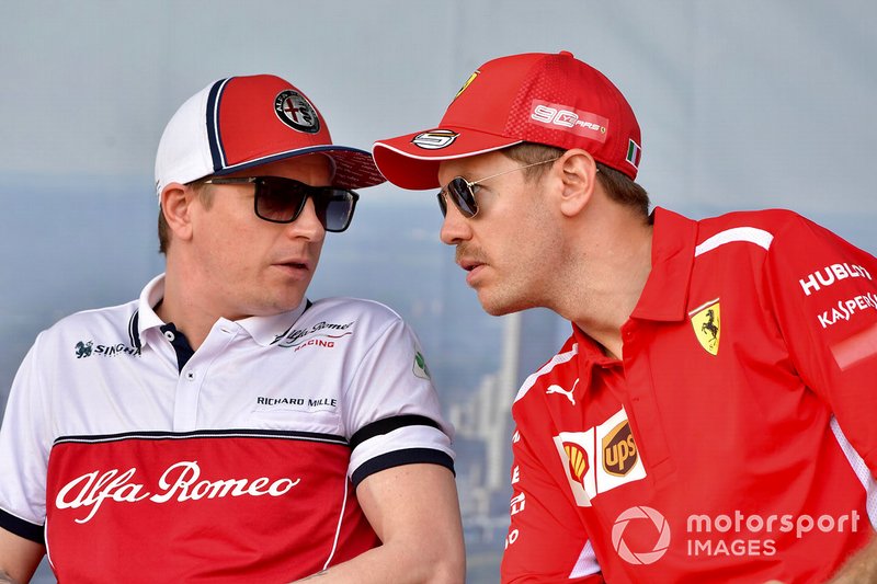 Kimi Raikkonen, Alfa Romeo Racing, Sebastian Vettel, Ferrari