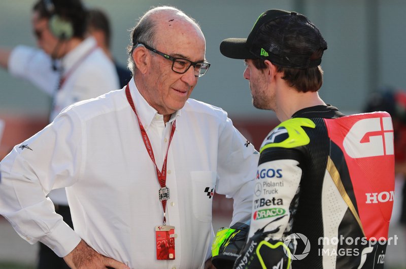 Carmelo Ezpeleta, CEO Dorna Sports, Cal Crutchlow, Team LCR Honda