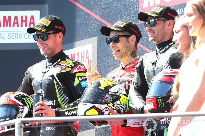 Jonathan Rea, Kawasaki Racing, Alvaro Bautista, Aruba.it Racing-Ducati Team, Leon Haslam, Kawasaki Racing