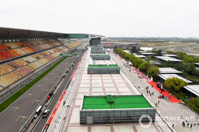 Recta de meta del circuito de Shanghai