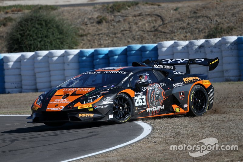 #263 Huracan Super Trofeo Evo, FFF Racing Team: Takashi Kasai, Juuso Puhakka