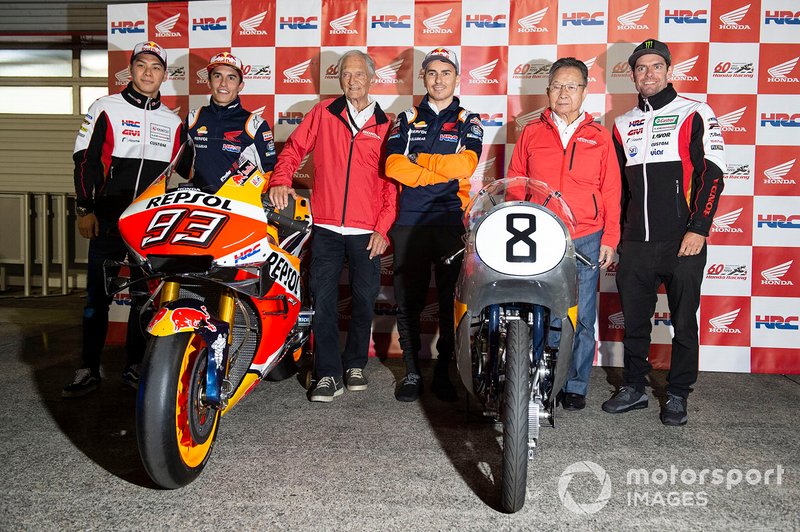 Takaaki Nakagami, Team LCR Honda, Marc Marquez, Repsol Honda Team, Jim Redman, Jorge Lorenzo, Repsol Honda Team, Kunimitsu Takahashi, Cal Crutchlow, Team LCR Honda