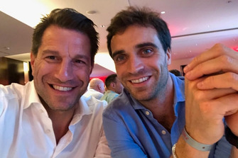 Jerome D'Ambrosio, pilota di Formula E, e Marco Parroni, Head Global Sponsoring & Deputy Head Marketing di Bank Julius Bär & Co, alla manifestazione