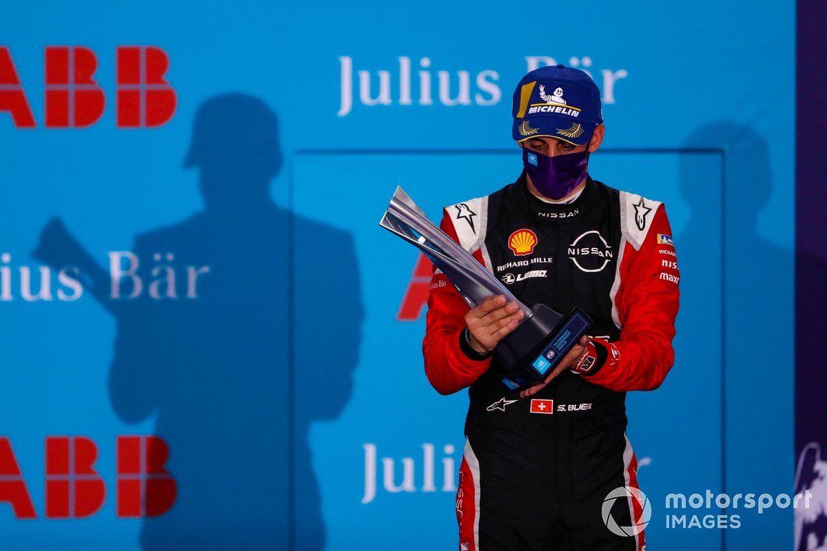 Podio: tercer lugar Sébastien Buemi, Nissan e.Dams