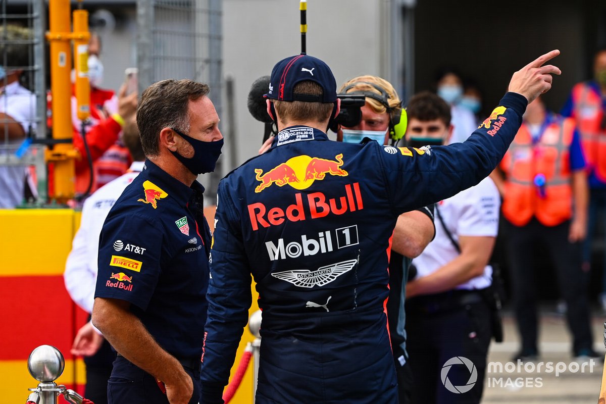 Max Verstappen, Red Bull Racing, e Christian Horner