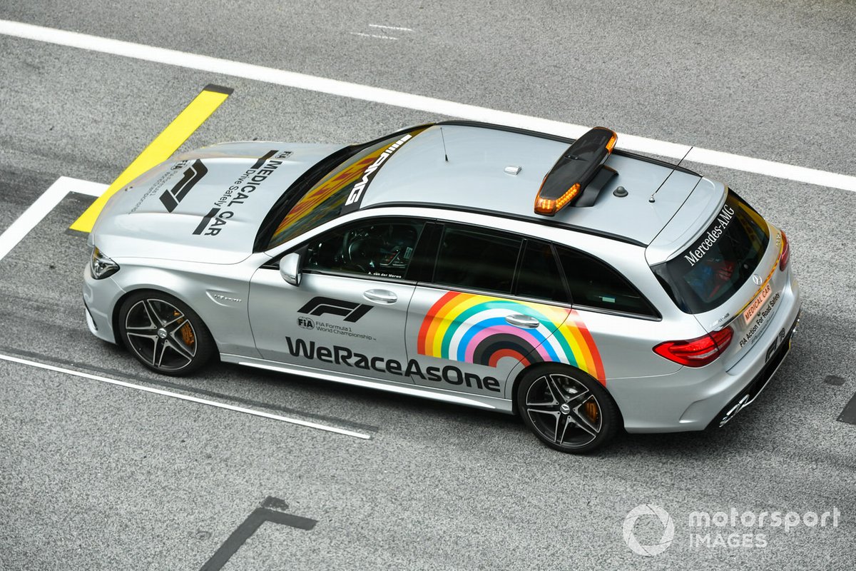 A Mercedes safety car