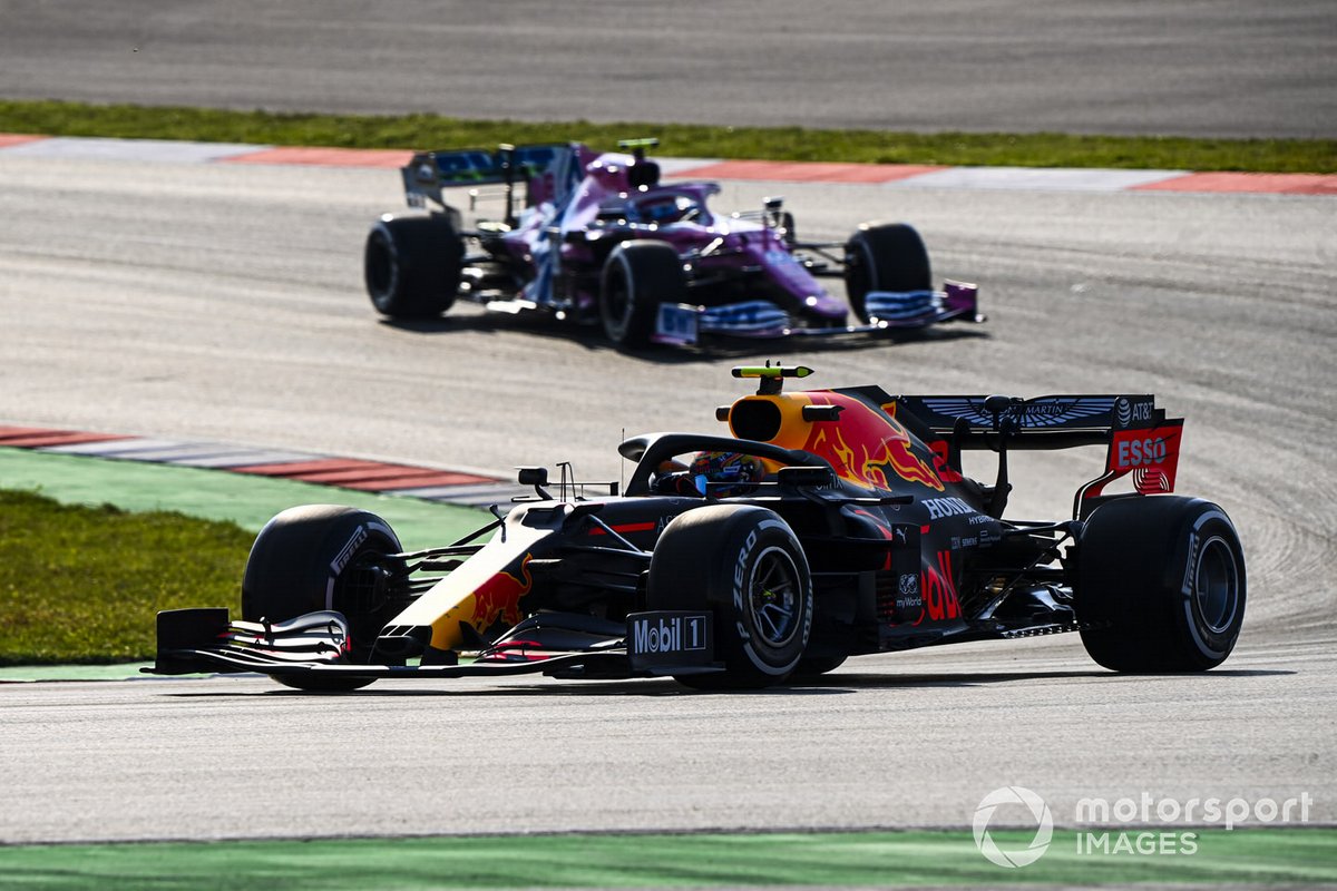 Alex Albon, Red Bull Racing RB16, Lance Stroll, Racing Point RP20