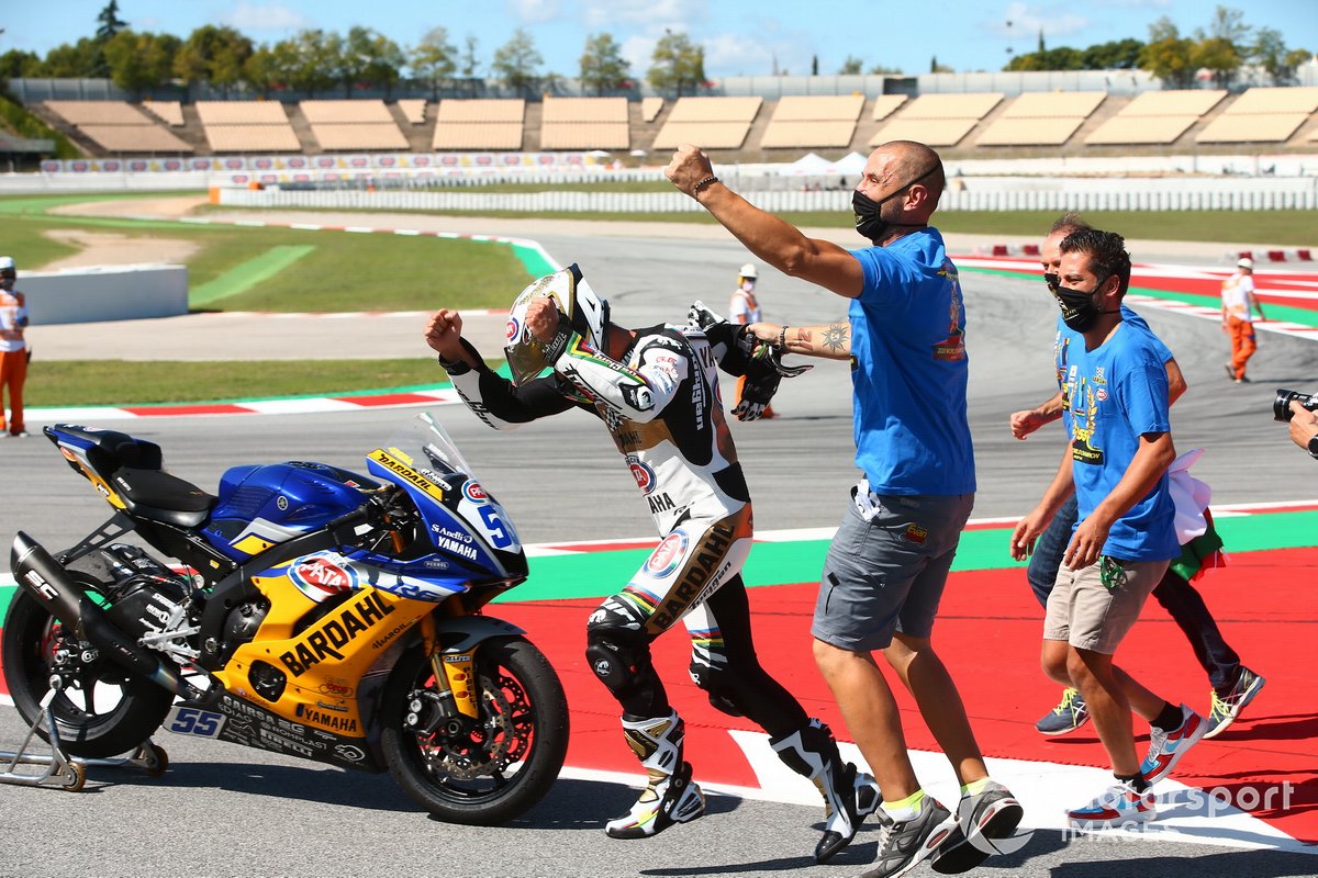 Andrea Locatelli, BARDAHL Evan Bros. WorldSSP Team celebrates his World Championship