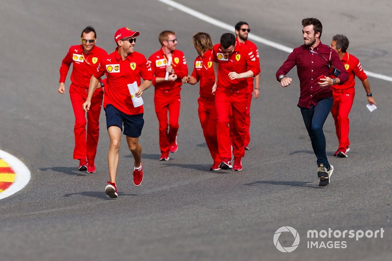 Sebastian Vettel, Ferrari, pist yürüyüşü