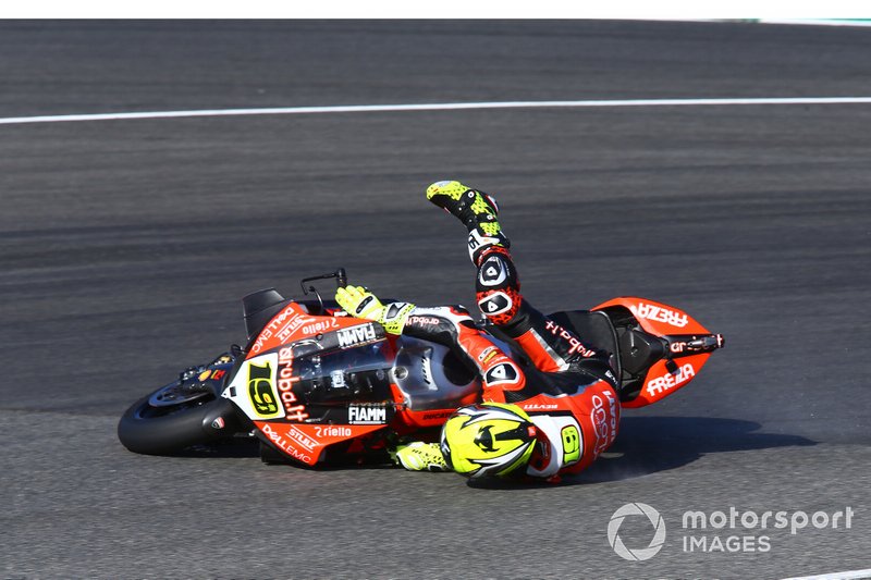 Accidente de Alvaro Bautista, Aruba.it Racing-Ducati Team