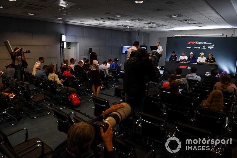 Lance Stroll, Racing Point, Kimi Raikkonen, Alfa Romeo Racing, Daniil Kvyat, Toro Rosso, Valtteri Bottas, Mercedes AMG F1 and Kevin Magnussen, Haas F1