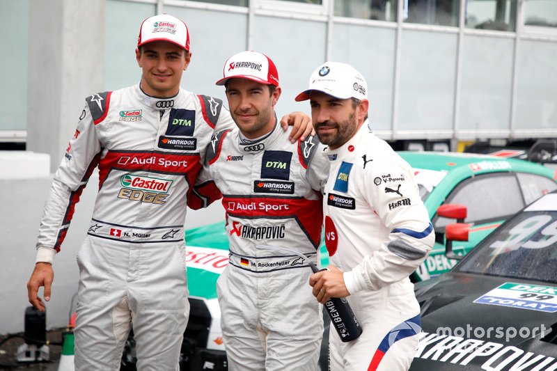Top 3 Qualifiche, il poleman Mike Rockenfeller, Audi Sport Team Phoenix, Nico Müller, Audi Sport Team Abt Sportsline, #Timo Glock, BMW Team RMG