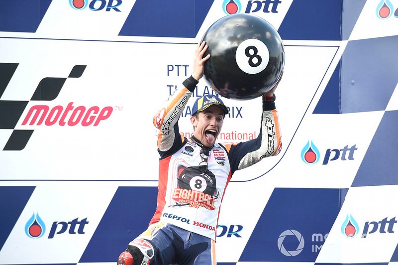 Podio: ganador de la carrera Marc Márquez, Repsol Honda Team