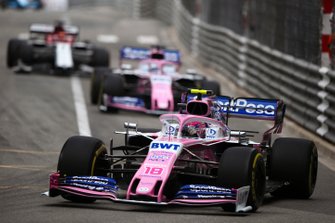 Lance Stroll, Racing Point RP19, voor Sergio Perez, Racing Point RP19