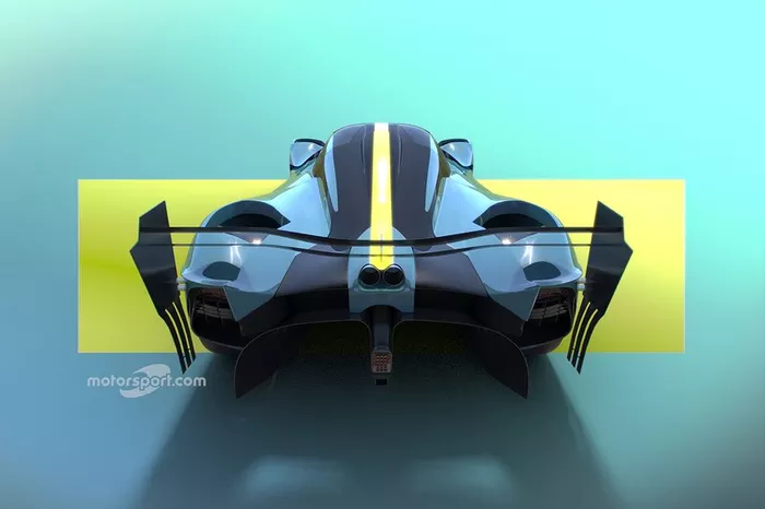 Render de Motorsport Network del hipercoche basado en el Aston Martin Valyrie 