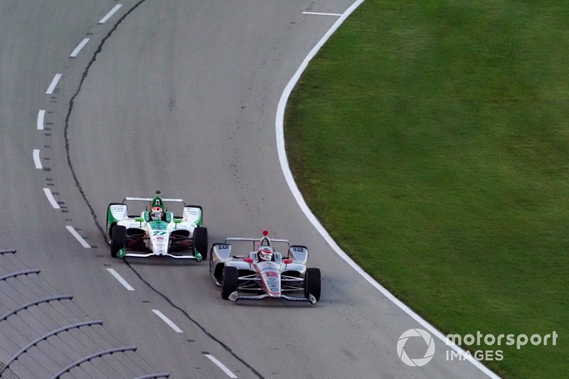 Will Power, Team Penske Chevrolet, Alexander Rossi, Andretti Autosport Honda