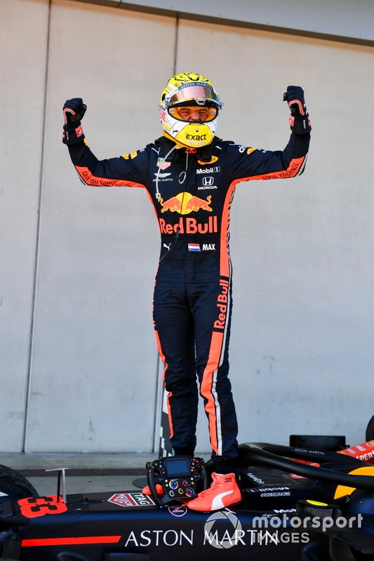 Max Verstappen, Red Bull Racing festeggia al Parc Ferme
