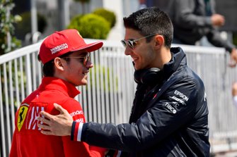 Charles Leclerc, Ferrari ve Esteban Ocon, Mercedes AMG F1