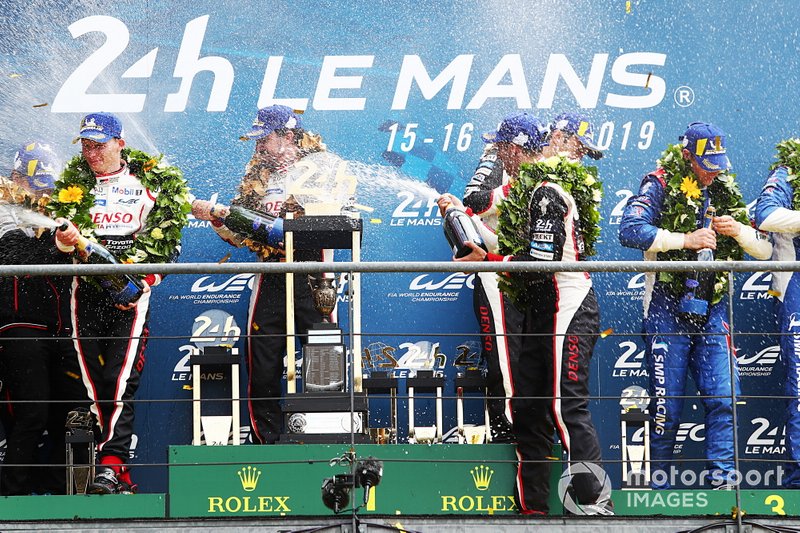 #8 Toyota Gazoo Racing Toyota TS050: Sébastien Buemi, Kazuki Nakajima, Fernando Alonso win the Le Mans 24 Hours and the FIA World Endurance Championship Super Season 2018 / 2019