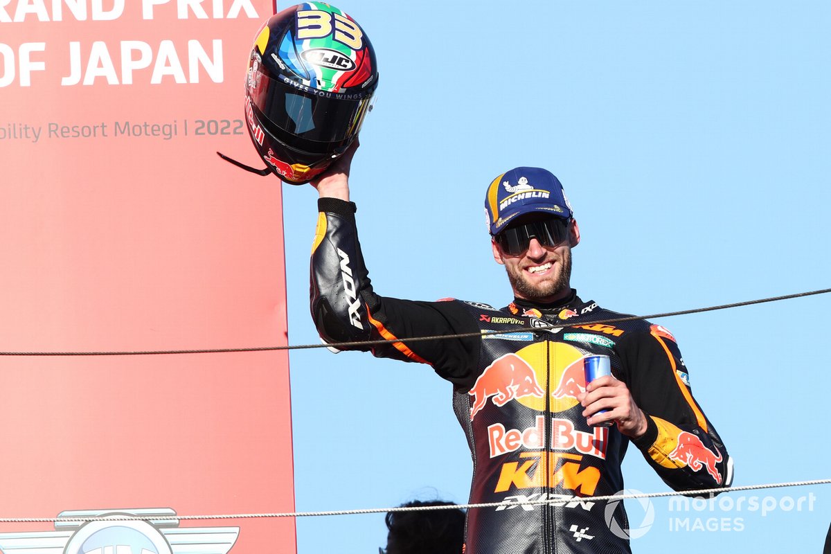 Podio: segundo lugar Brad Binder, Red Bull KTM Factory Racing