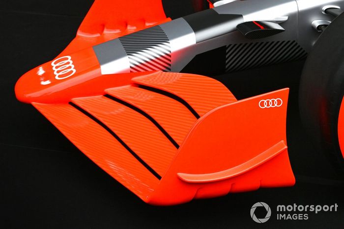 Alerón delantero del concept de un coche de F1 que presentó Audi