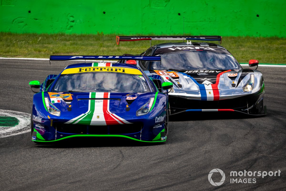 #47 Cetilar Racing Ferrari 488 GTE EVO: Roberto Lacorte, Giorgio Sernagiotto, Antonio Fuoco, #83 AF Corse Ferrari 488 GTE EVO: Francois Perrodo, Nicklas Nielsen, Alessio Rovera