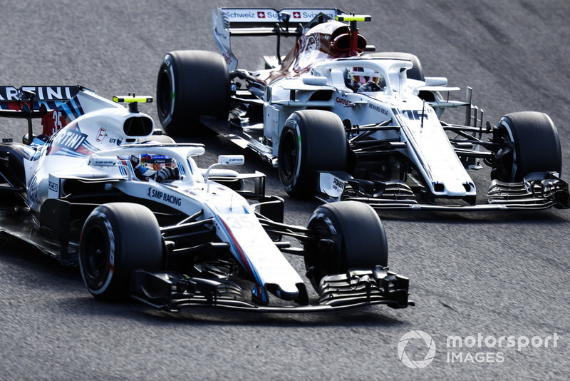 Sergey Sirotkin, Williams FW41, batalla con Charles Leclerc, Sauber C37