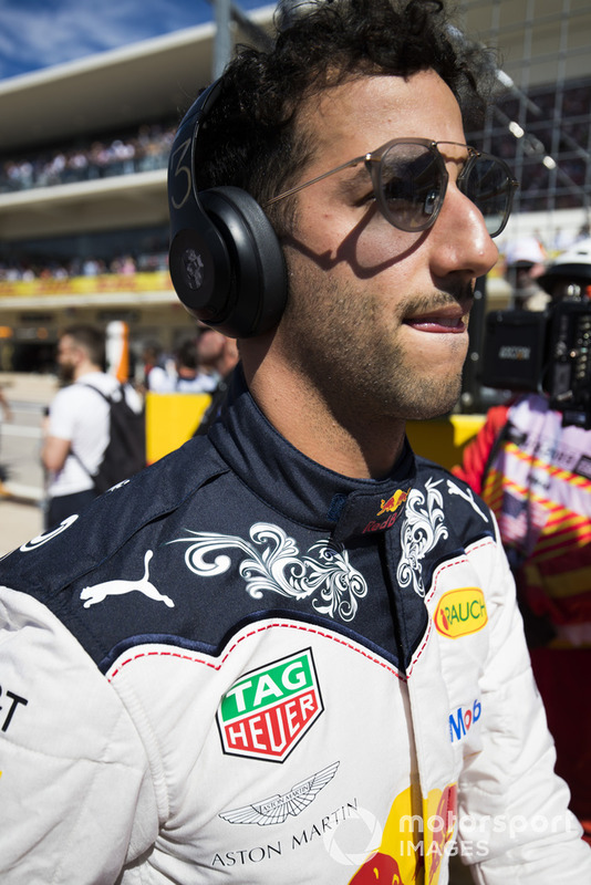 Daniel Ricciardo, Red Bull Racing, en la parilla