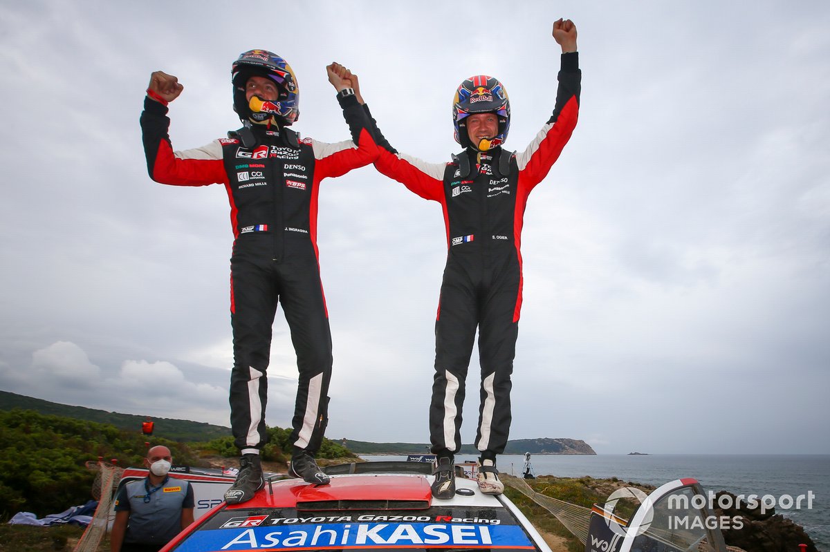 Winners Sébastien Ogier, Julien Ingrassia, Toyota Gazoo Racing WRT Toyota Yaris WRC