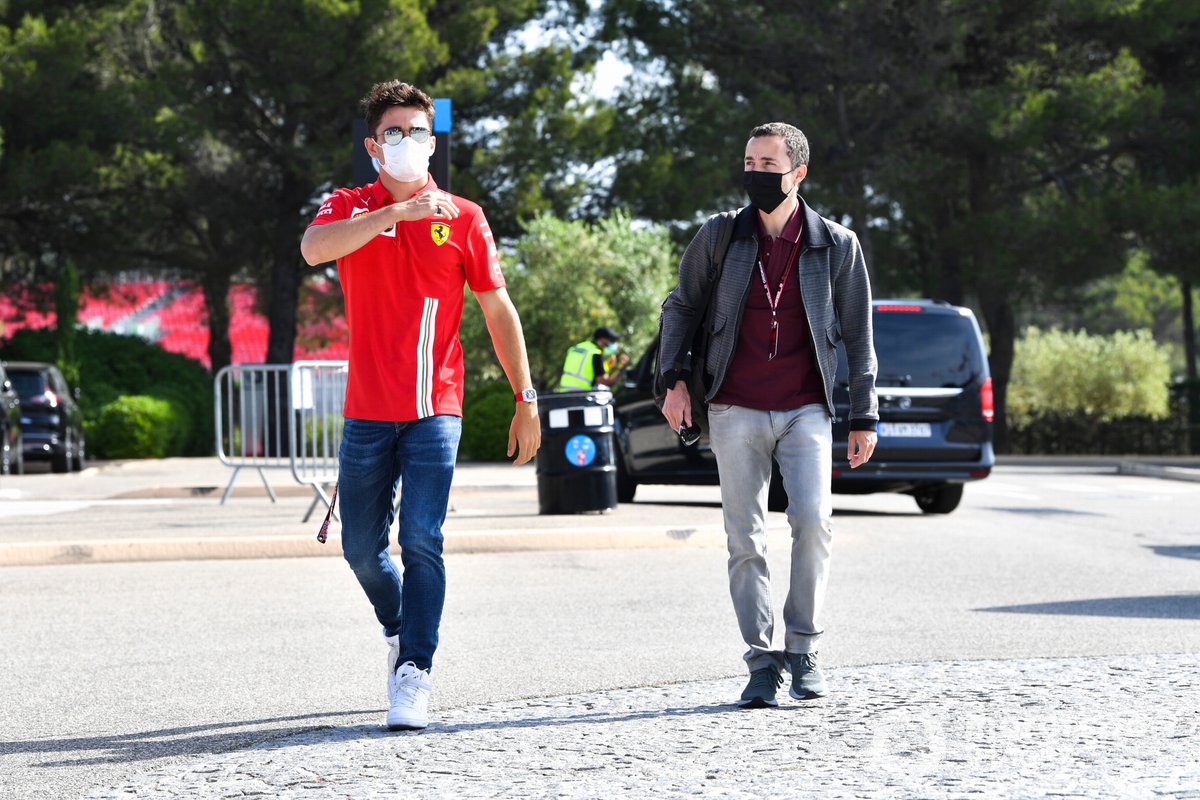 Charles Leclerc, Ferrari y Nicolas Todt, Manager de Charles Leclerc, Ferrari 