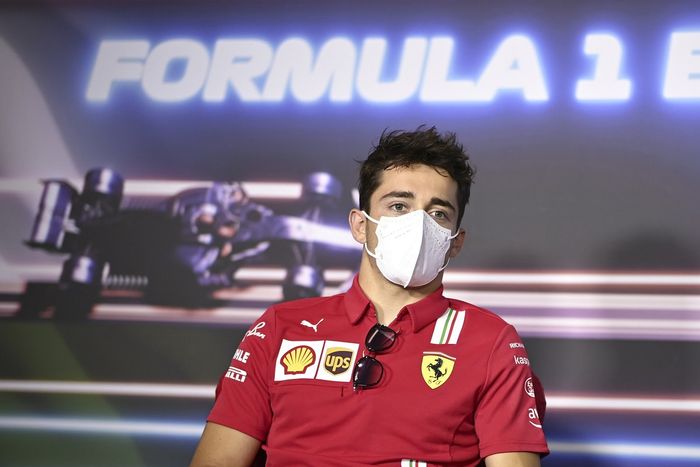 Charles Leclerc, Ferrari en la conferencia de prensa