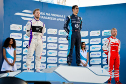 Podium: Ganador, Sébastien Buemi, Renault e.Dams; segundo, Sam Bird, DS Virgin Racing; tercero, Feli