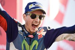 Podium: ganador, Jorge Lorenzo, Yamaha Factory Racing