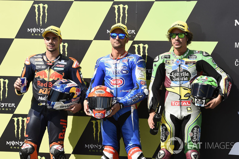 Polesitter Mattia Pasini, Italtrans Racing Team, second place Miguel Oliveira, Red Bull KTM Ajo, third place Franco Morbidelli, Marc VDS