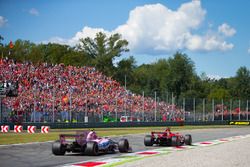 Sebastian Vettel, Ferrari SF70H, Esteban Ocon, Sahara Force India VJM10