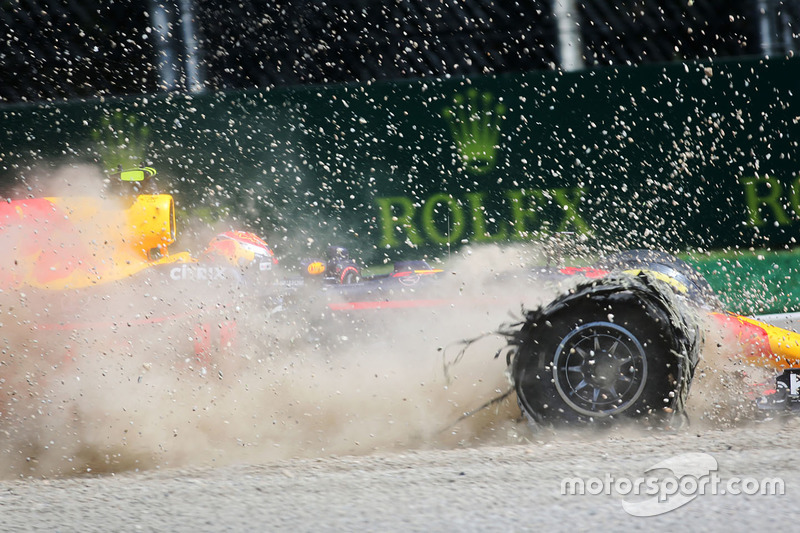 Max Verstappen después del accidente en el Gran Premio de Italia