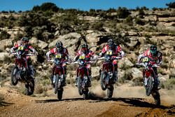 Michael Metge, Paulo Goncalves, Ricky Brabec, Kevin Benavides, Joan Barreda, Monster Energy Honda Team