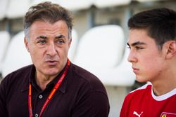 Jean Alesi met zijn zoon Giuliano Alesi, Trident