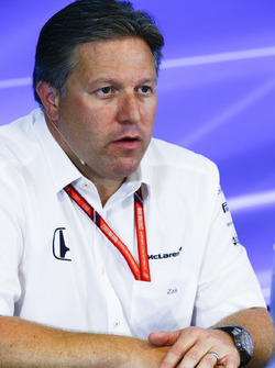 Zak Brown, Executive Director, McLaren Technology Group, in the FIA Press Conference