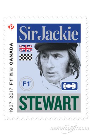 Sir Jackie Stewart stamp