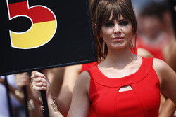 Grids girls for Sebastian Vettel, Ferrari, ahead of the Canadian Grand Prix