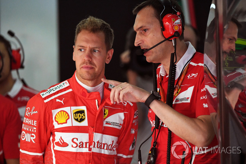 Sebastian Vettel, Ferrari ve Riccardo Adami, Ferrari Yarış Mühendisi